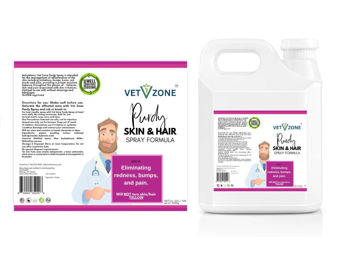 VETZONE PURDY SKIN & HAIR SPRAY-32 OZ