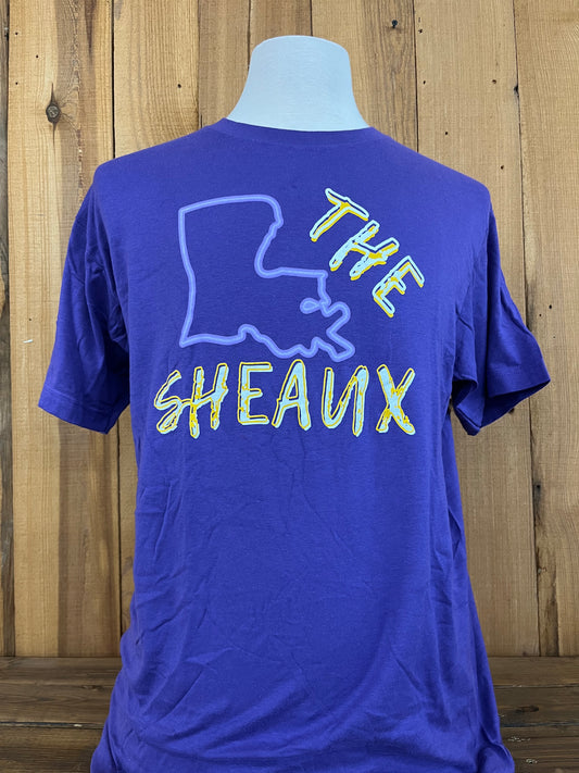 THE SHEAUX LOGO TEE-PURPLE