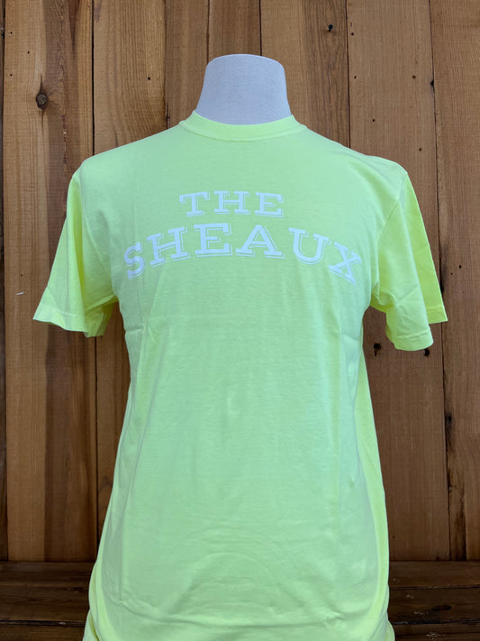 THE SHEAUX BLOCK LOGO TEE-NEON LEMON